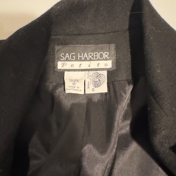 Vintage Black Blazer Wool Classic Preppy Single Breasted Jacket Size 8 2/$40 - Picture 7 of 8